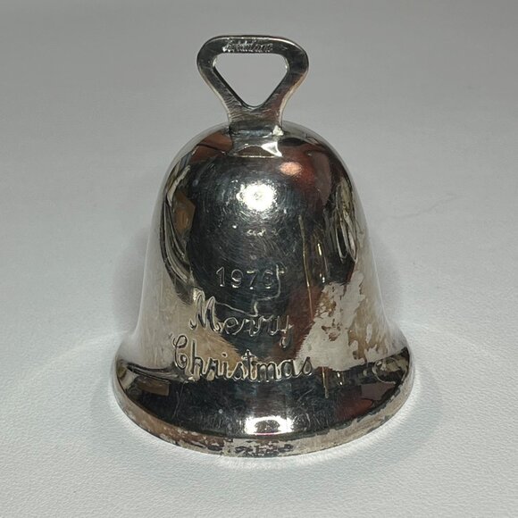 Bridalane Silver Christmas Bell 1976 5 Golden Rings - Picture 1 of 10